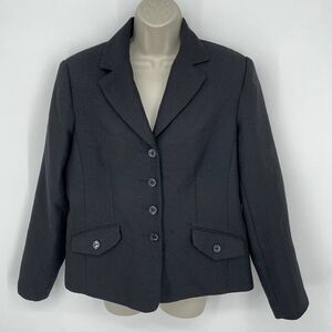 Giorgio Sant’ Angelo VINTAGE Blazer Women's Size 12 Jacket Long Sleeve Black
